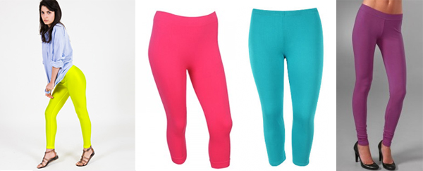 calças legging coloridas