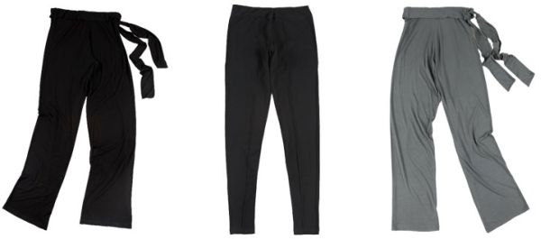 calça flare e cropped