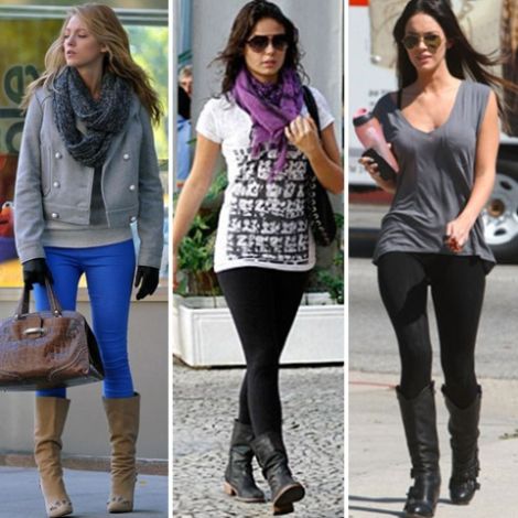 legging e bota cano curto