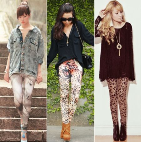 Usar legging estampada além de ser muito confortável, ainda garante visuais bem diferenciados se você combinar blusas e sapatos mais descolados (Foto: Divulgação)