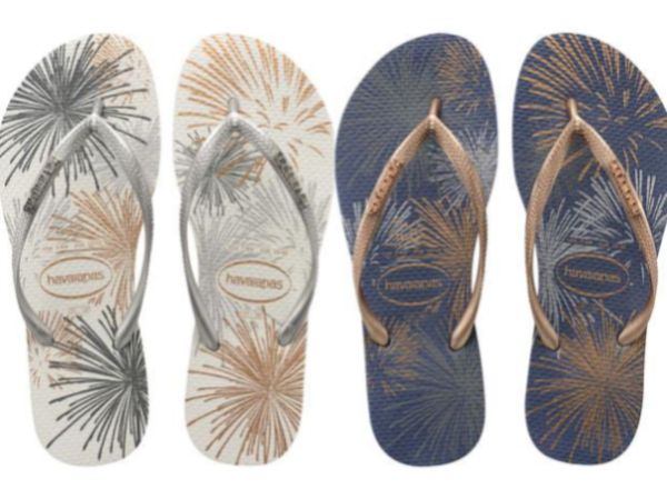 Os modelos de réveillon Havaianas são perfeitos para passagem de ano festejada na praia ou em locais descontraídos (Foto: Divulgação)