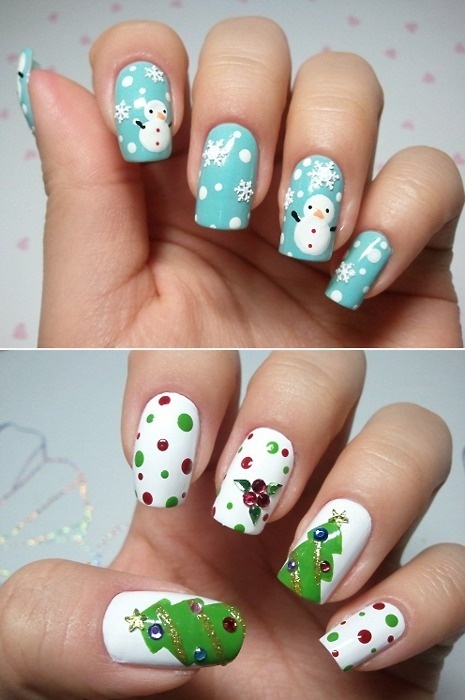 como fazer as unhas para o natal