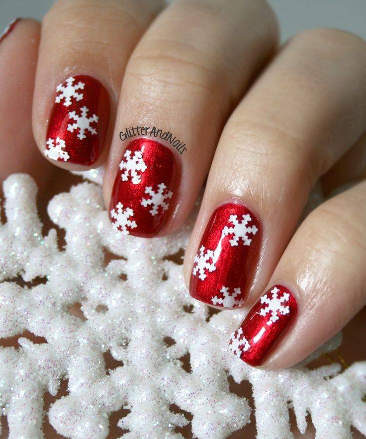 unhas para o natal bonitas