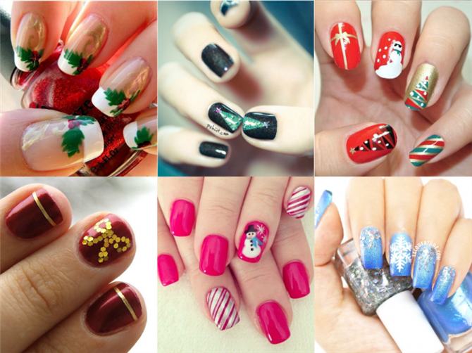 unhas simples e bonitas para o natal