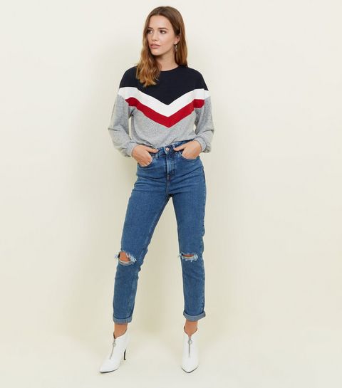 mom jeans ankle boot