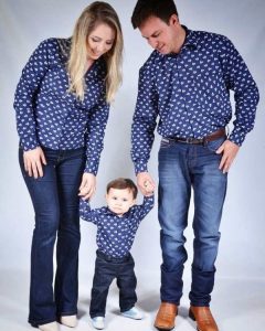 roupas para pai mae e filho iguais
